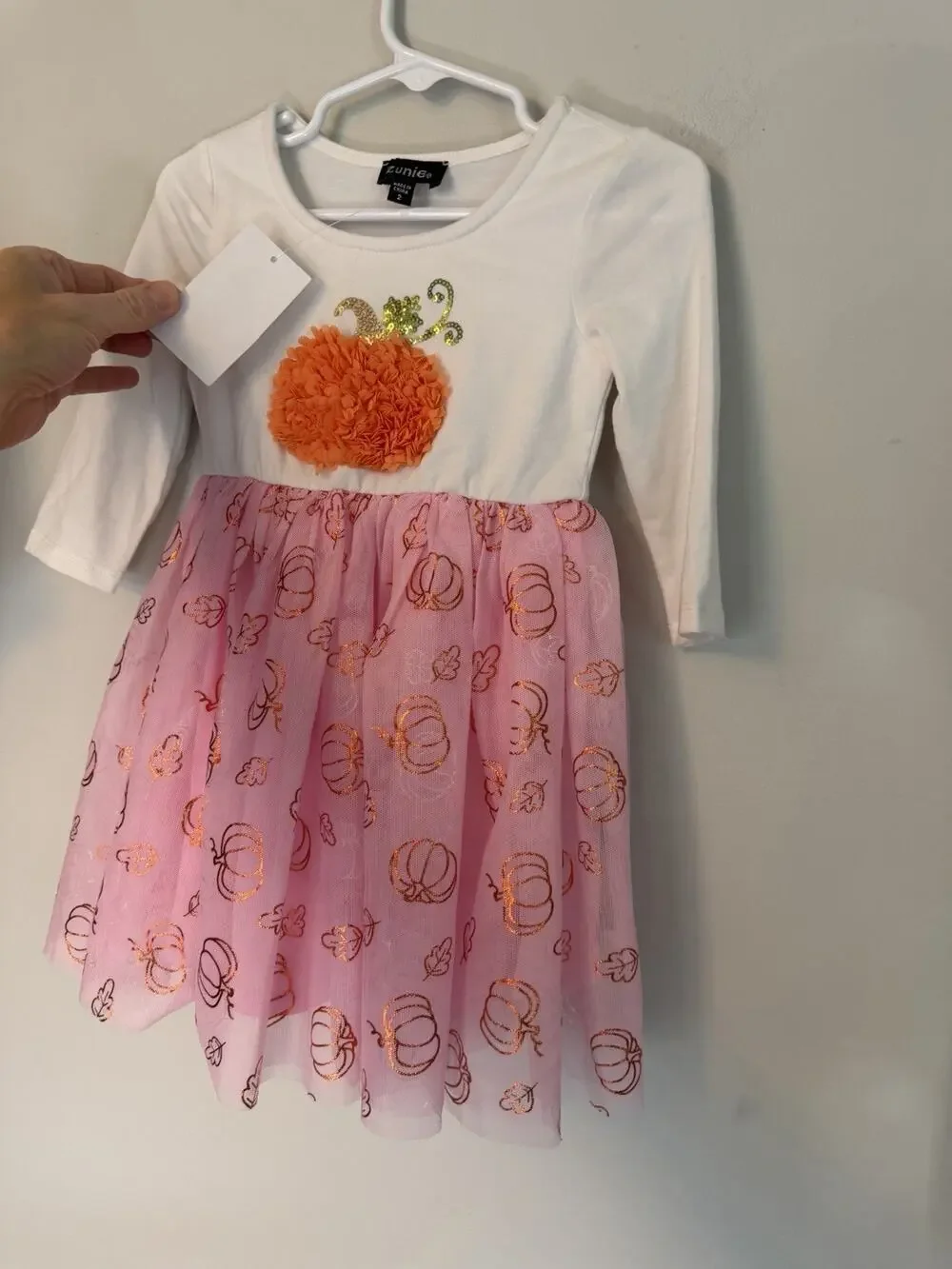 Zunie Girls Halloween Pumpkin Tutu Tulle Dress Sz 2 NWT